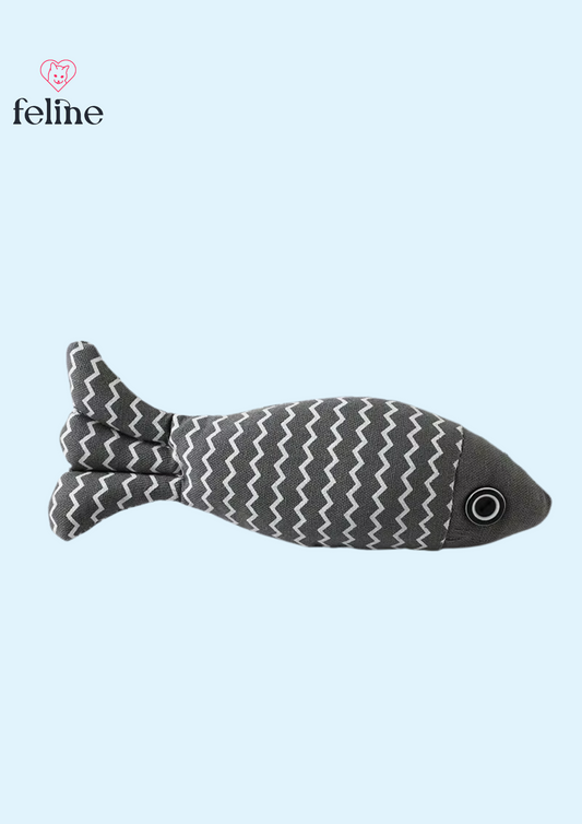 Jouet poisson contenant de l'herbe à chat