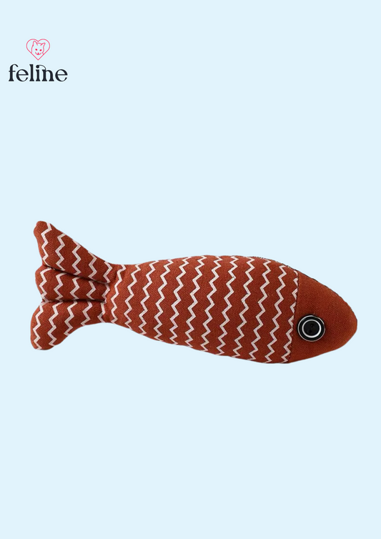 Jouet poisson contenant de l'herbe à chat