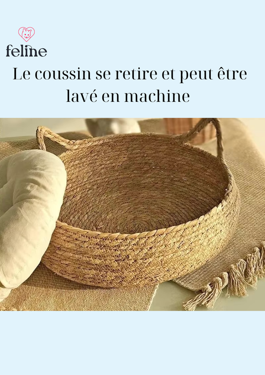 Panier pour chat tressé en rotin - MyFeline