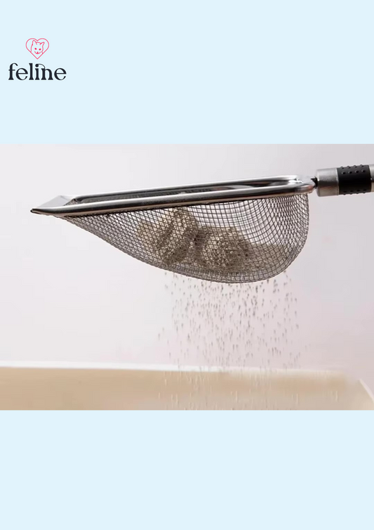 Pala para arena de gatos de acero inoxidable