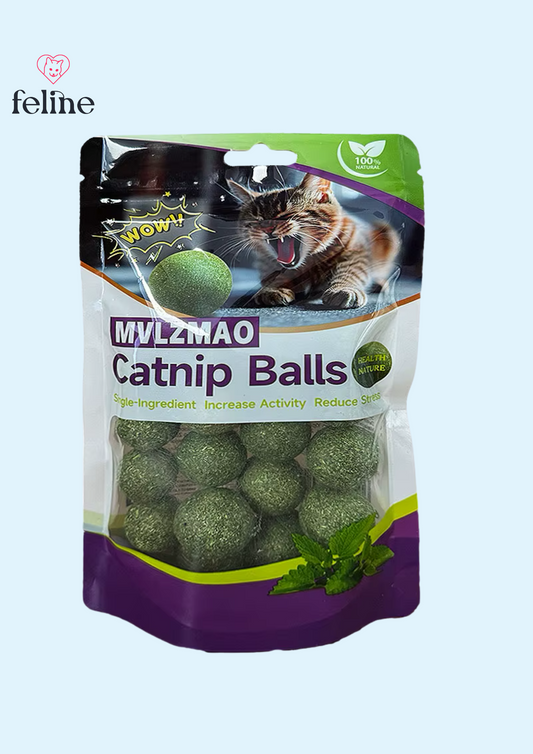 Boule d'herbe à chat comestible – 100% Naturelle