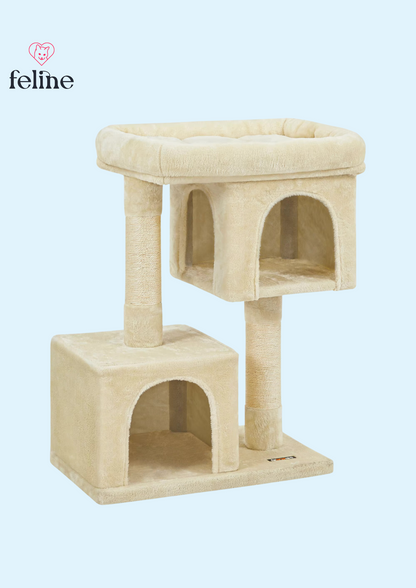 Petit arbre à chat avec 2 cachettes - MyFeline