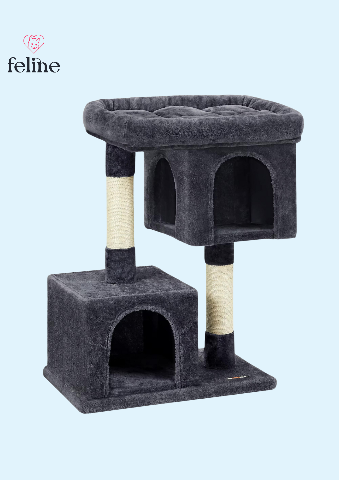 Petit arbre à chat avec 2 cachettes - MyFeline