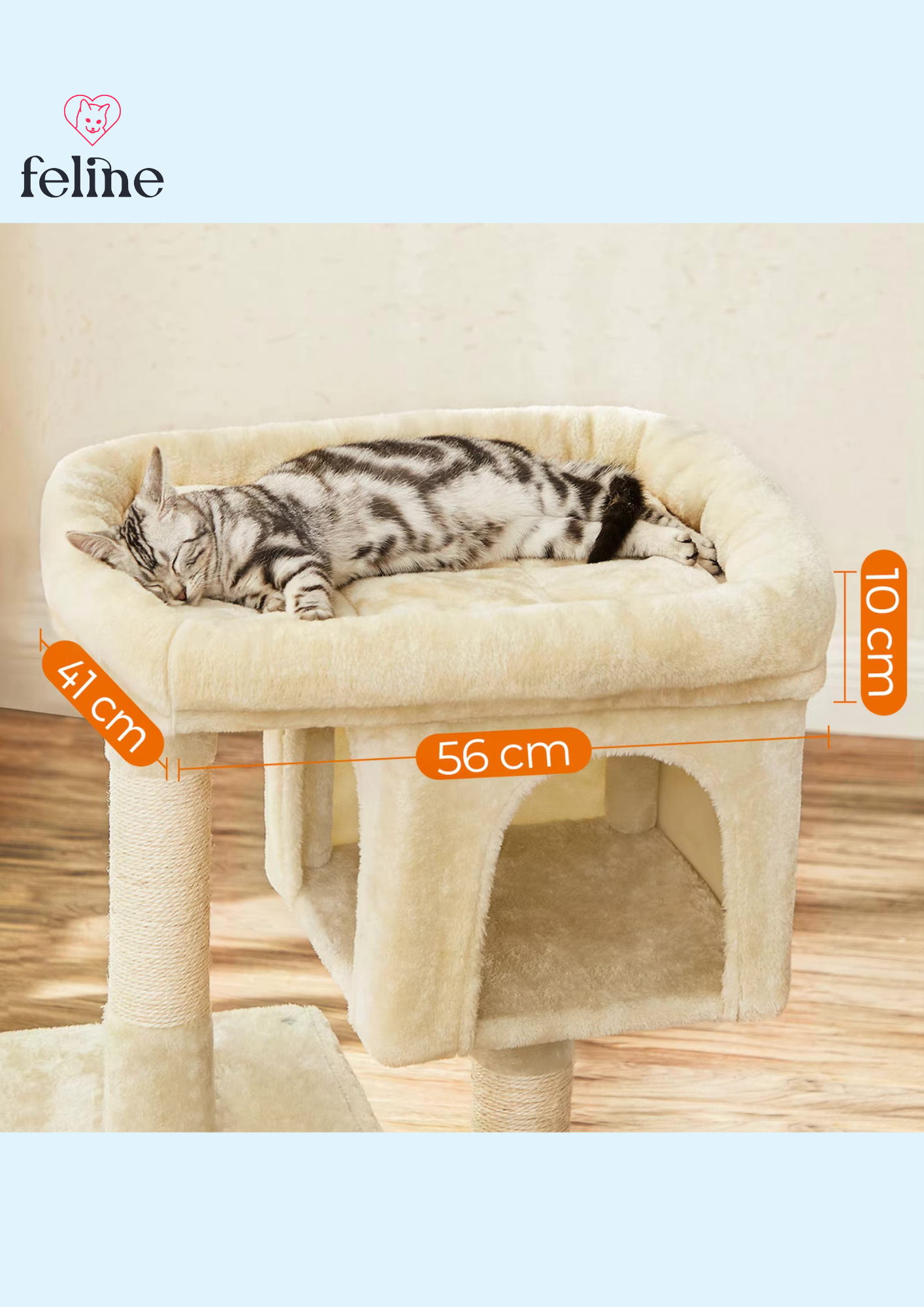 Petit arbre à chat avec 2 cachettes - MyFeline