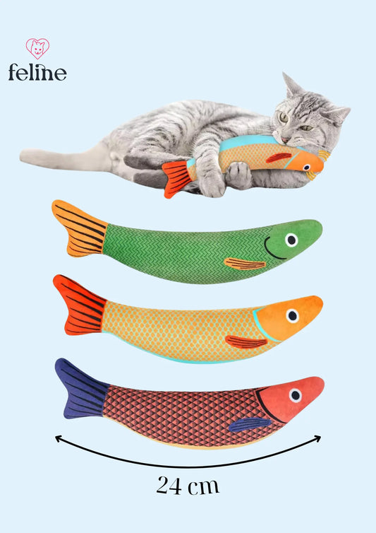 Jouet poisson pour chat (10 couleurs) - MyFeline