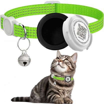 Collar para gatos con código QR compatible con Apple AirTag