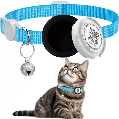 Collar para gatos con código QR compatible con Apple AirTag